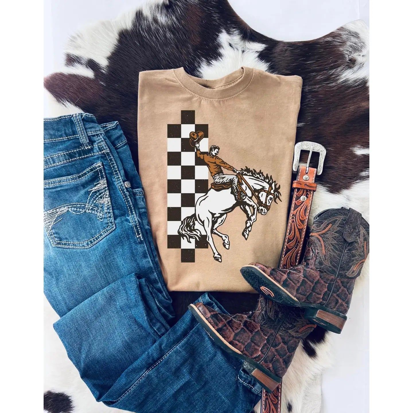 CHECKERED TEE
