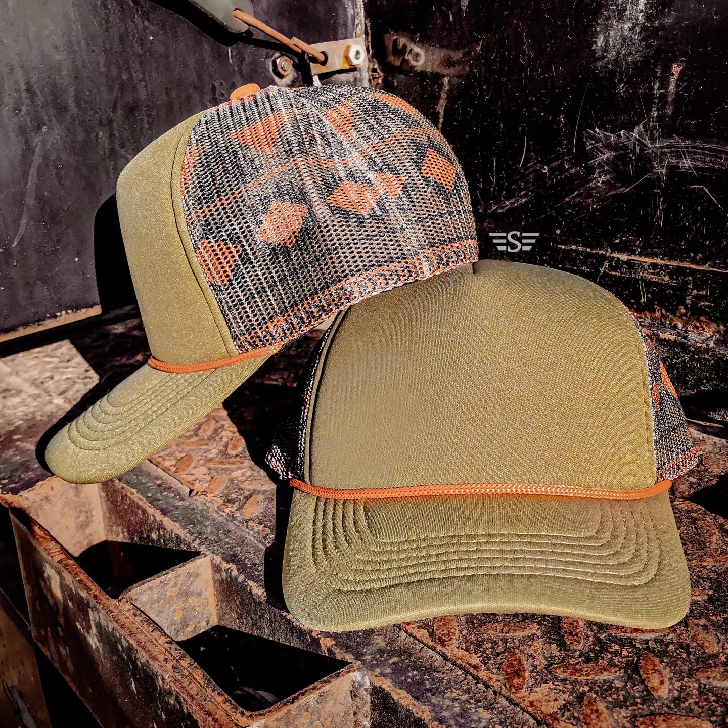OLIVE TRUCKER HAT