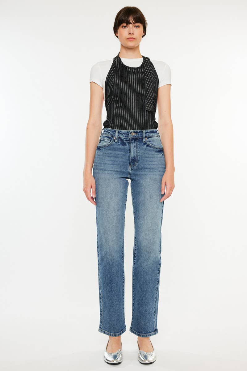 KAN CAN HIGH RISE TRUE STRAIGHT JEANS