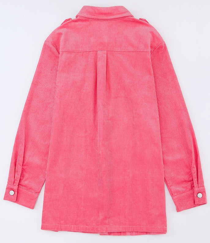 WOMENS PINK CORDUROY JACKET