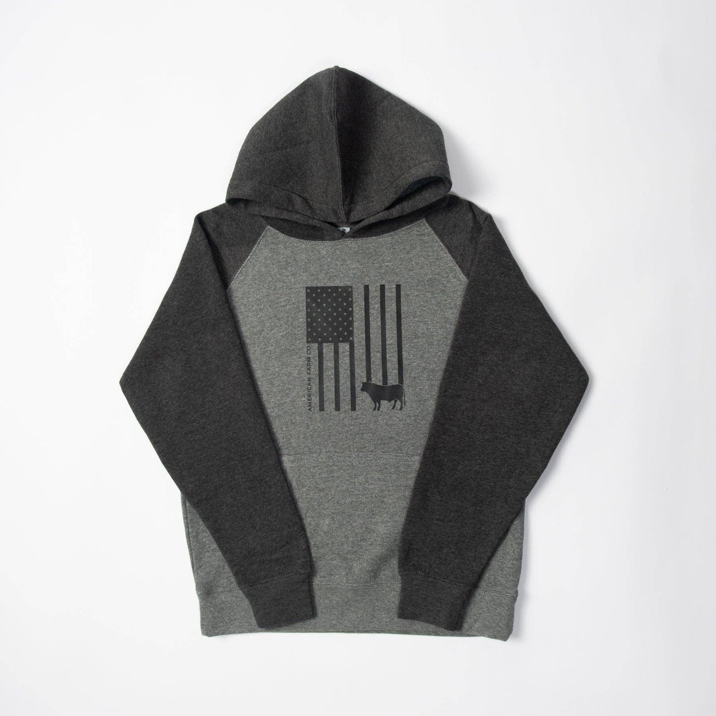 Western Cow Flag Kids Graphic Hoodie
