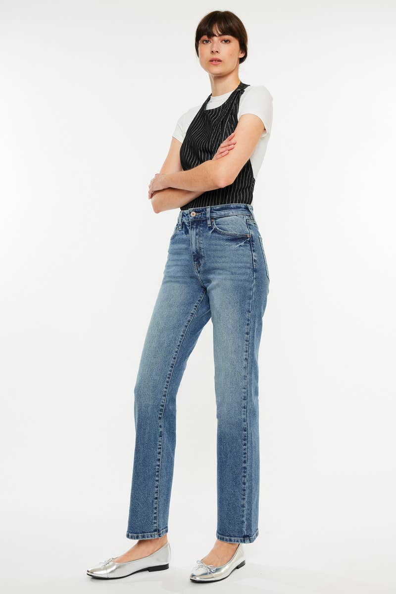 KAN CAN HIGH RISE TRUE STRAIGHT JEANS