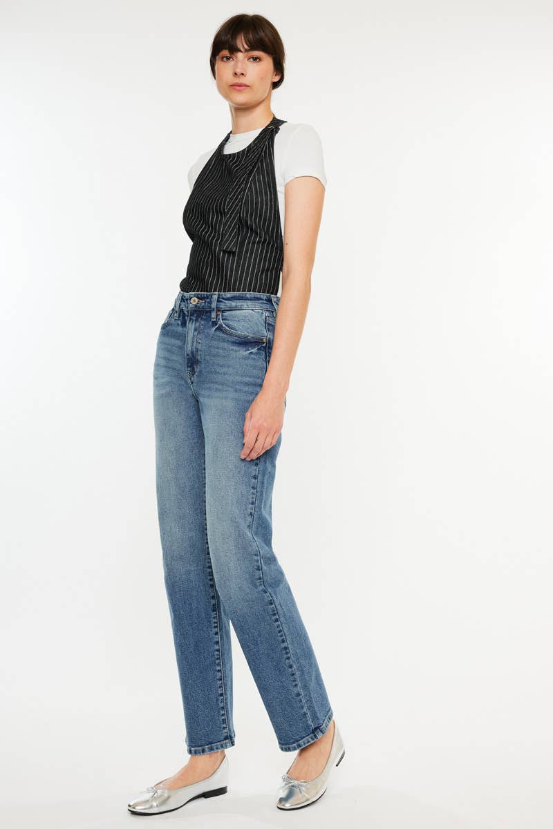 KAN CAN HIGH RISE TRUE STRAIGHT JEANS