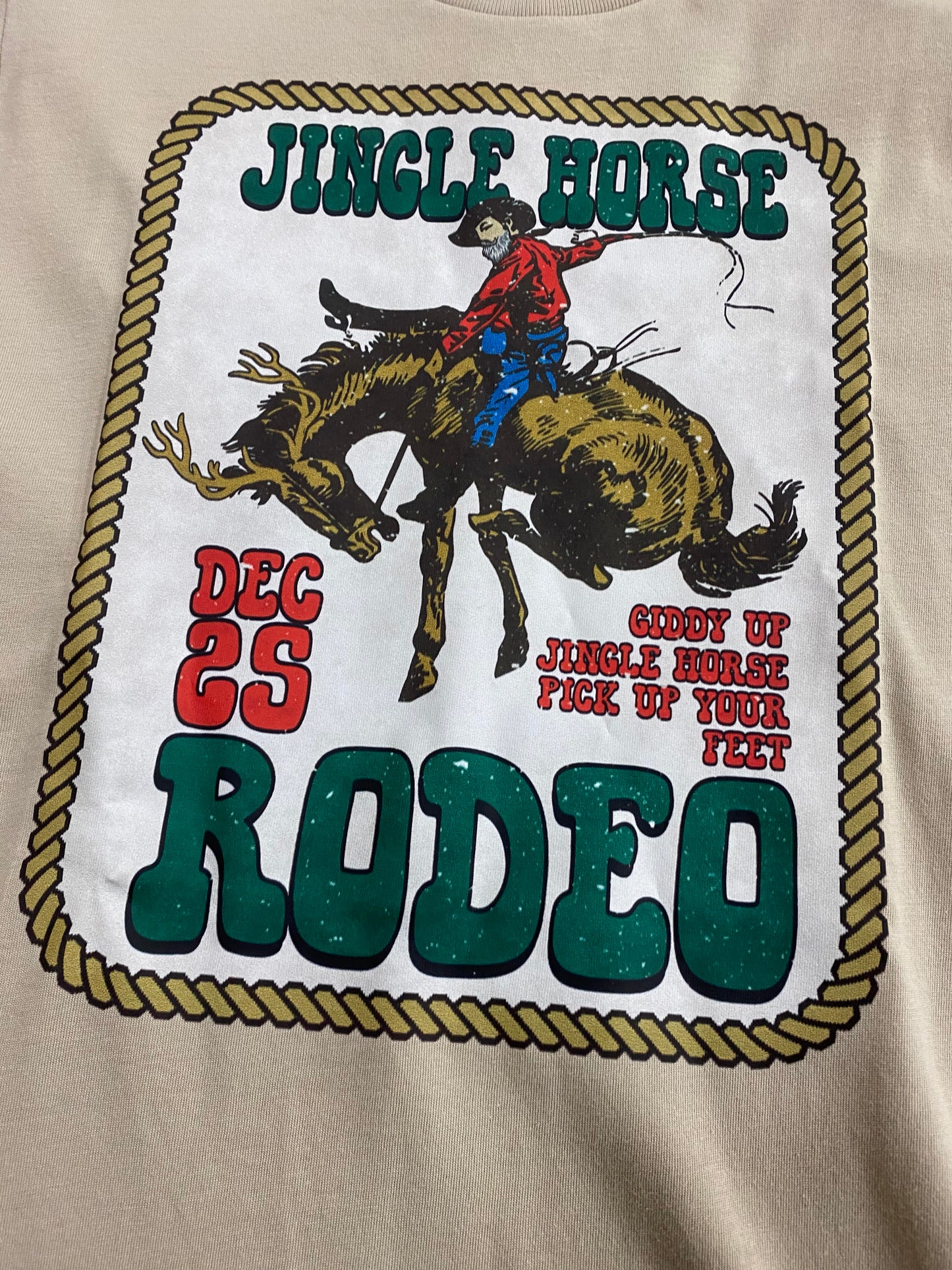 WOMENS JINGLE HORSE RODEO TEE