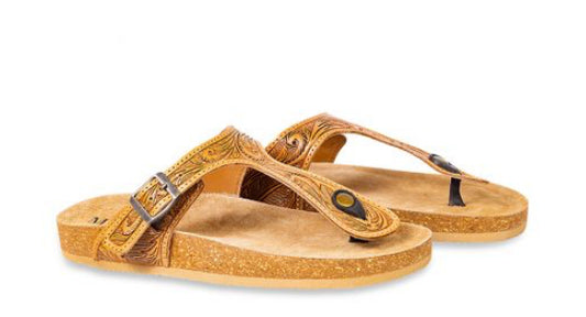 WOMENS SADIE MESA HAND TOOLED SANDAL